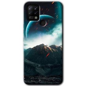Tecno Pova Uzay Gökyüzü Baskılı Uyumlu Silikon Kılıf