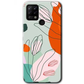 Tecno Pova Vektör Çiçekler Baskılı Uyumlu Silikon Kılıf