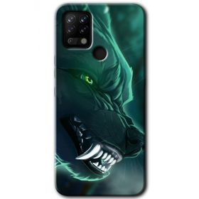 Tecno Pova Yeşil Kurt Baskılı Uyumlu Silikon Kılıf