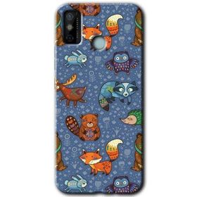 Tecno Spark 6 Go Animals Funny Baskılı Uyumlu Silikon Kılıf