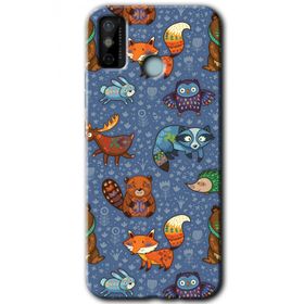 Tecno Spark 6 Go Animals Funny Baskılı Uyumlu Silikon Kılıf