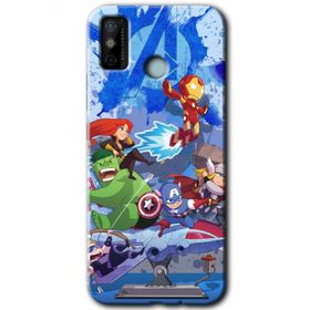 Tecno Spark 6 Go Avengers Cartoon Baskılı Uyumlu Silikon Kılıf