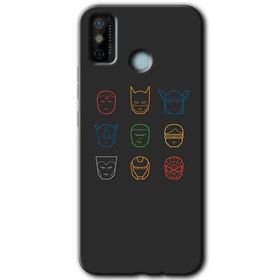 Tecno Spark 6 Go Avengers Minimalism Baskılı Uyumlu Silikon Kılıf