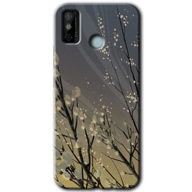 Tecno Spark 6 Go Branches Flowers Baskılı Uyumlu Silikon Kılıf