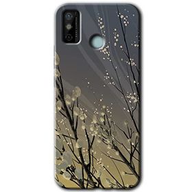 Tecno Spark 6 Go Branches Flowers Baskılı Uyumlu Silikon Kılıf