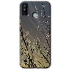 Tecno Spark 6 Go Branches Flowers Baskılı Uyumlu Silikon Kılıf