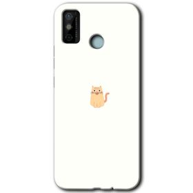 Tecno Spark 6 Go Cat Minimalism Baskılı Uyumlu Silikon Kılıf