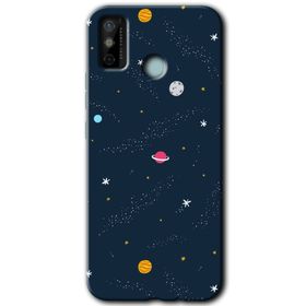 Tecno Spark 6 Go Çizim Gezegen Baskılı Uyumlu Silikon Kılıf