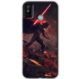 Tecno Spark 6 Go Darh Vader Wars Baskılı Uyumlu Silikon Kılıf