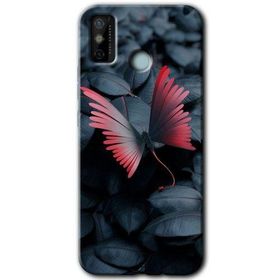 Tecno Spark 6 Go Dark Butterfly Baskılı Uyumlu Silikon Kılıf