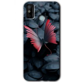 Tecno Spark 6 Go Dark Butterfly Baskılı Uyumlu Silikon Kılıf