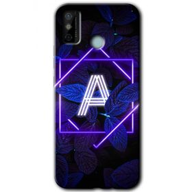 Tecno Spark 6 Go Dark Neon Yaprak A Harfi Baskılı Uyumlu Silikon Kılıf