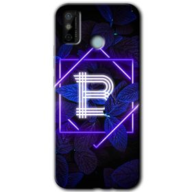 Tecno Spark 6 Go Dark Neon Yaprak B Harfi Baskılı Uyumlu Silikon Kılıf