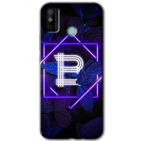 Tecno Spark 6 Go Dark Neon Yaprak B Harfi Baskılı Uyumlu Silikon Kılıf
