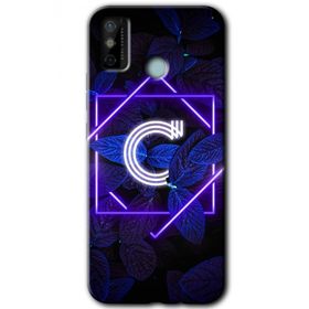 Tecno Spark 6 Go Dark Neon Yaprak Ç Harfi Baskılı Uyumlu Silikon Kılıf