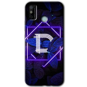 Tecno Spark 6 Go Dark Neon Yaprak D Harfi Baskılı Uyumlu Silikon Kılıf