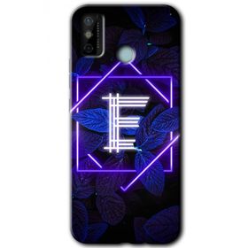 Tecno Spark 6 Go Dark Neon Yaprak E Harfi Baskılı Uyumlu Silikon Kılıf