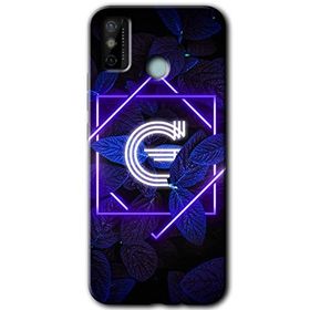 Tecno Spark 6 Go Dark Neon Yaprak G Harfi Baskılı Uyumlu Silikon Kılıf