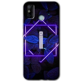Tecno Spark 6 Go Dark Neon Yaprak İ Harfi Baskılı Uyumlu Silikon Kılıf