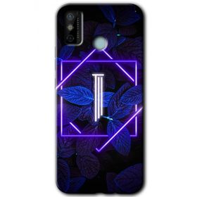 Tecno Spark 6 Go Dark Neon Yaprak İ Harfi Baskılı Uyumlu Silikon Kılıf