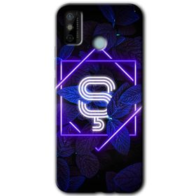 Tecno Spark 6 Go Dark Neon Yaprak S Harfi Baskılı Uyumlu Silikon Kılıf