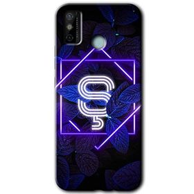 Tecno Spark 6 Go Dark Neon Yaprak S Harfi Baskılı Uyumlu Silikon Kılıf