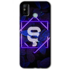 Tecno Spark 6 Go Dark Neon Yaprak S Harfi Baskılı Uyumlu Silikon Kılıf