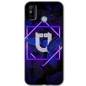Tecno Spark 6 Go Dark Neon Yaprak Ü Harfi Baskılı Uyumlu Silikon Kılıf