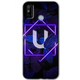 Tecno Spark 6 Go Dark Neon Yaprak Ü Harfi Baskılı Uyumlu Silikon Kılıf