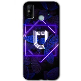 Tecno Spark 6 Go Dark Neon Yaprak Ü Harfi Baskılı Uyumlu Silikon Kılıf