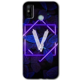 Tecno Spark 6 Go Dark Neon Yaprak V Harfi Baskılı Uyumlu Silikon Kılıf