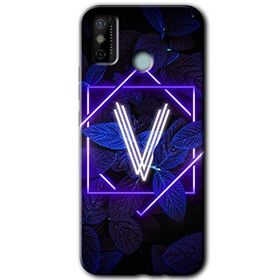 Tecno Spark 6 Go Dark Neon Yaprak V Harfi Baskılı Uyumlu Silikon Kılıf