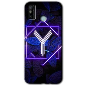 Tecno Spark 6 Go Dark Neon Yaprak Y Harfi Baskılı Uyumlu Silikon Kılıf