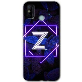 Tecno Spark 6 Go Dark Neon Yaprak Z Harfi Baskılı Uyumlu Silikon Kılıf