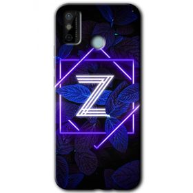 Tecno Spark 6 Go Dark Neon Yaprak Z Harfi Baskılı Uyumlu Silikon Kılıf