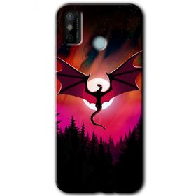 Tecno Spark 6 Go Dragon Night Baskılı Uyumlu Silikon Kılıf