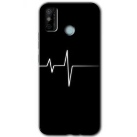 Tecno Spark 6 Go Heart Rytm Baskılı Uyumlu Silikon Kılıf