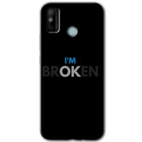 Tecno Spark 6 Go Im Broken Baskılı Uyumlu Silikon Kılıf