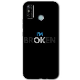 Tecno Spark 6 Go Im Broken Baskılı Uyumlu Silikon Kılıf