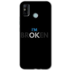 Tecno Spark 6 Go Im Broken Baskılı Uyumlu Silikon Kılıf