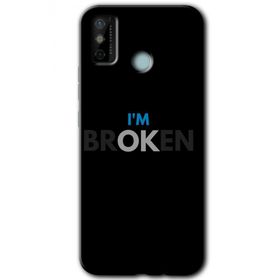 Tecno Spark 6 Go Im Broken Baskılı Uyumlu Silikon Kılıf