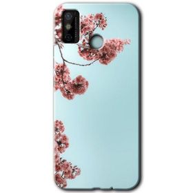 Tecno Spark 6 Go Japon Çiçeği Baskılı Uyumlu Silikon Kılıf