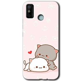 Tecno Spark 6 Go Kedi Aşkı Baskılı Uyumlu Silikon Kılıf