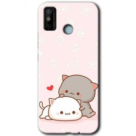 Tecno Spark 6 Go Kedi Aşkı Baskılı Uyumlu Silikon Kılıf