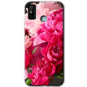 Tecno Spark 6 Go Kırmızı Beyaz Gül Baskılı Uyumlu Silikon Kılıf