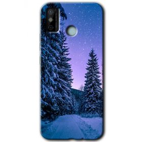 Tecno Spark 6 Go Kış Manzarası Baskılı Uyumlu Silikon Kılıf