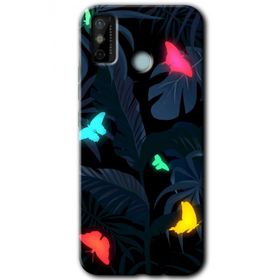 Tecno Spark 6 Go Lighter Butterfly Baskılı Uyumlu Silikon Kılıf