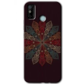 Tecno Spark 6 Go Mandala Flower Wal Baskılı Uyumlu Silikon Kılıf