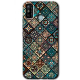 Tecno Spark 6 Go Mat Mandala Baskılı Uyumlu Silikon Kılıf
