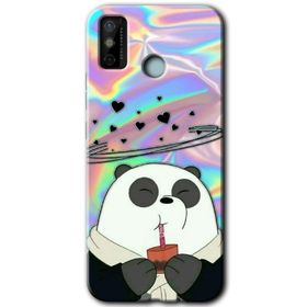 Tecno Spark 6 Go Milkshake Panda Baskılı Uyumlu Silikon Kılıf